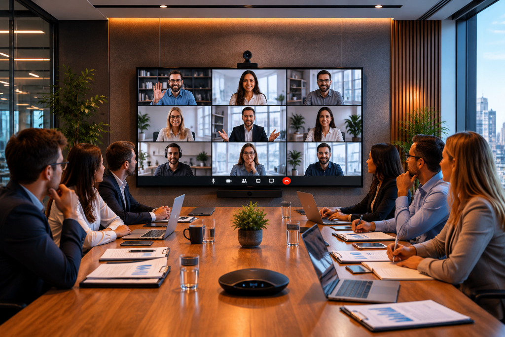 Конференц-зал с терминалом ВКС PAVRUS PV-RV875H4K.png Конференц-зал с терминалом ВКС PAVRUS PV-RV875H4K.png